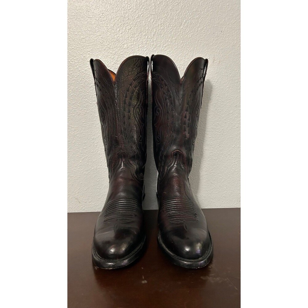 Lucchese Cowboy Boots 1883 Western N1618R4 Mens Size 9 D Cordovan Leather USA